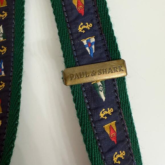 Paul & Shark Made in Italy Men's Nautical Belt Yachting Boats Blue Green 120 - Picture 4 of 6